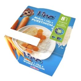 Lino šargarepa i riža s ćuretinom 190 g