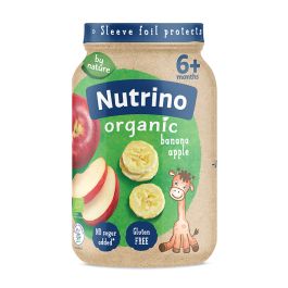 Nutrino Organic kašica banana, jabuka 4m+, 190 g