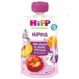 HiPPiS BIO Jabuka sa Mirabel šljivom i breskvom 100 g