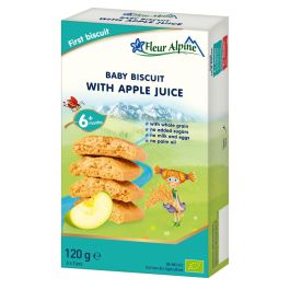 Fleur Alpine organski biskviti sa sokom od jabuke 120 g
