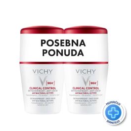 Vichy homme clinical control roll-on dezodorans protiv neprijatnih mirisa do 96h, 2x 50 ml