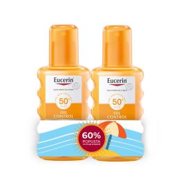 Eucerin SUN BOX Oil Control Dry Touch sprej za zaštitu osetljive kože od sunca SPF 50+ 200 ml, 1+1 60%