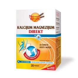 Natural Wealth Kalcijum, magnezijum i vitamin D direkt 20 kesica