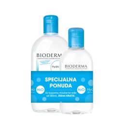 Bioderma Hydrabio H2O Micelarna voda za dehidriranu osetljivu kožu 500 ml+250 ml
