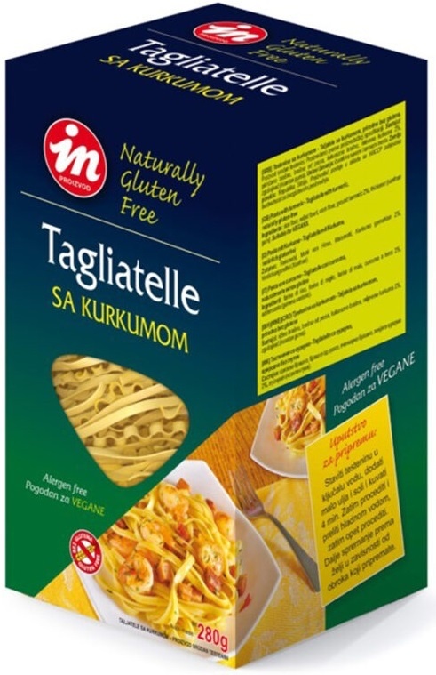 Testenina Tagliatelle Kurkuma 280