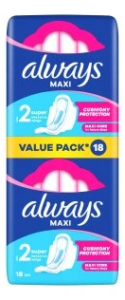 hu Always Maxi Duo Pack Size 2 18/1