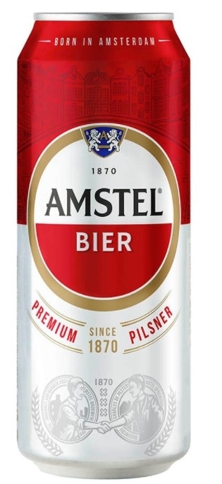 Pivo svetlo Amstel limenka 0,5 l