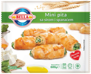 Pita Mini Sir i Spanać 600 g Bella