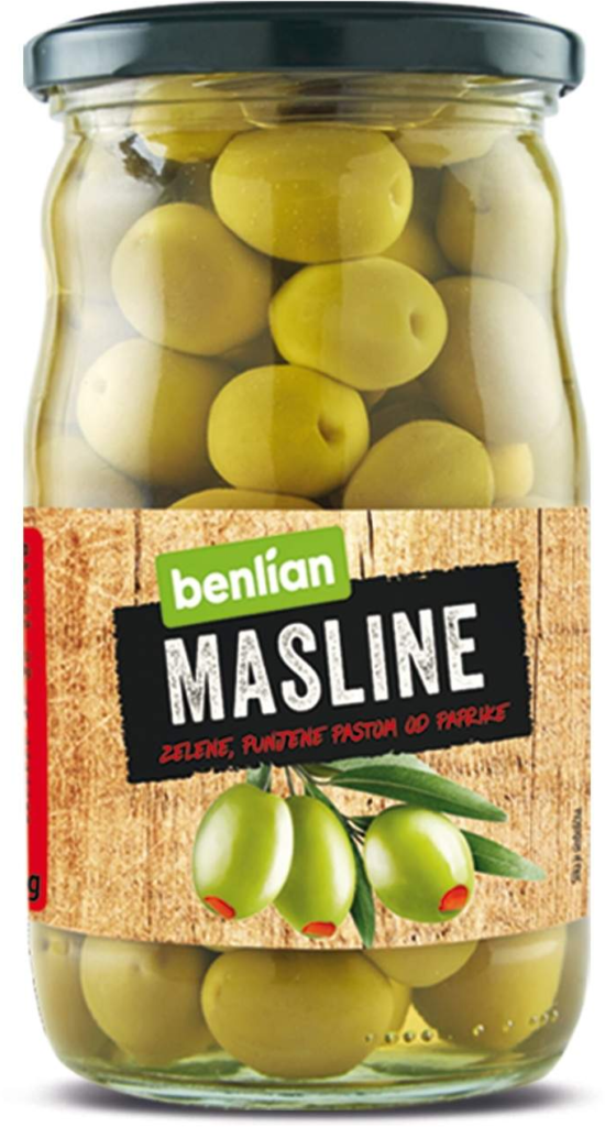 Masline Zelene sa Paprikom 700 g bf