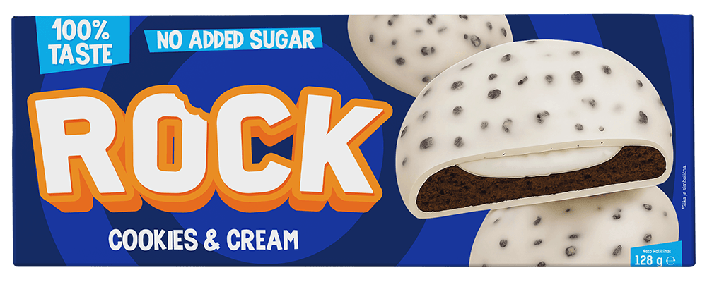 Keks Rock Cookies Cream 128 g