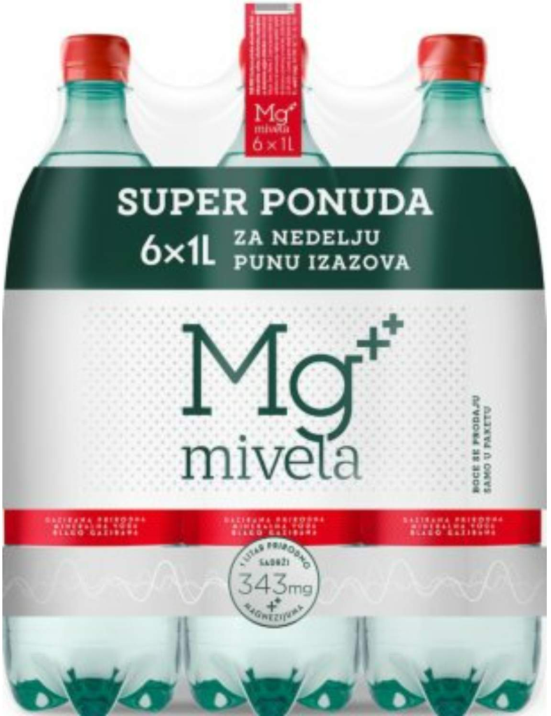 Mivela voda Blago Gazirana mg 6x 1 l