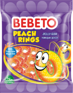 Bombone gumena Peash Rings Bebeto 80 g