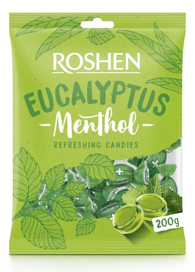 Bombone Eukalipt Mentol 200 g Roshen