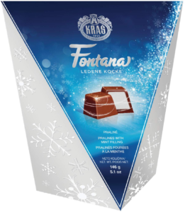 Kraš bombonjera Led Kocke Font 194 g