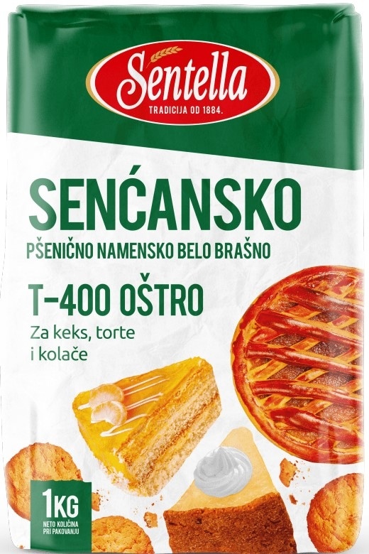 Brašno T400 Oštro 1 kg Sentella