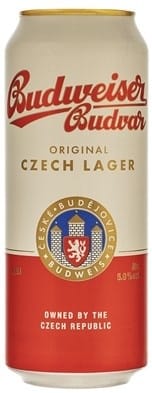 Pivo svetlo Budweiser limenka 0,5 l