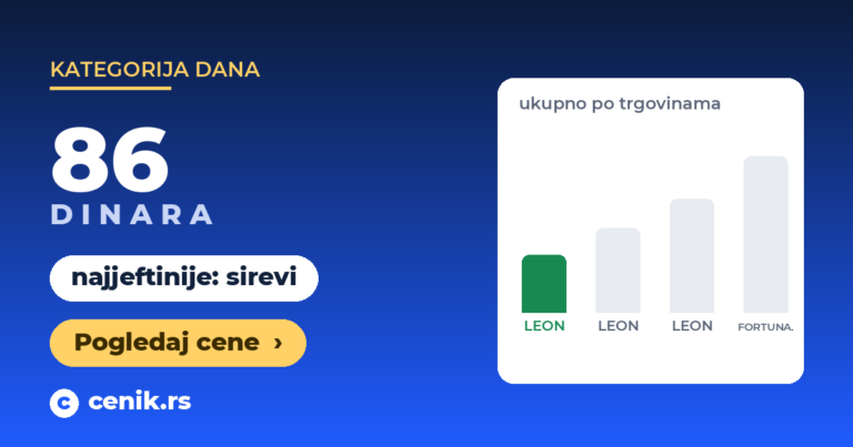Sirevi: gde je danas najjeftinije, od 86 do 335,99 dinara