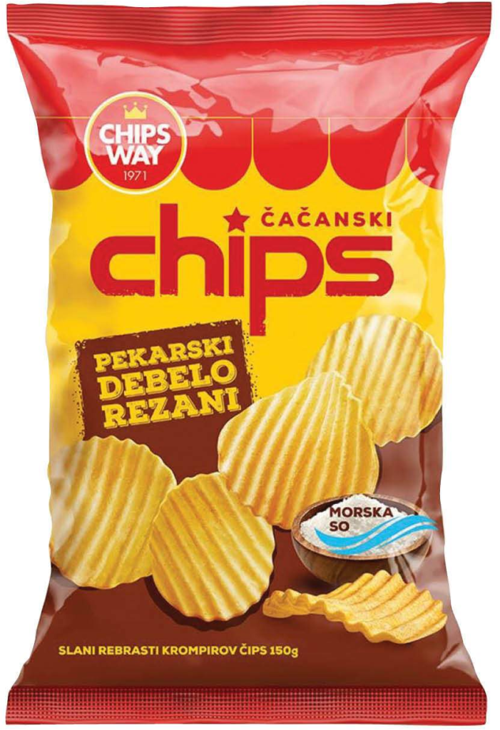 Čips Čačan Pekar Deb Rezan 150 g Chi