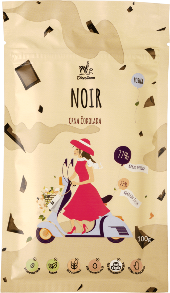 Čokolada Crna Noir 77% 100 g Chocoll