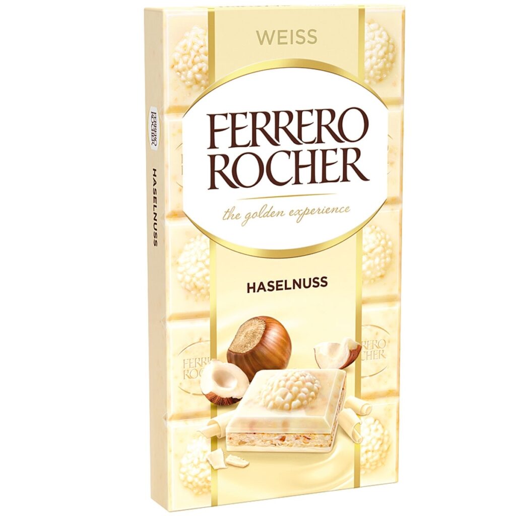 Čokolada Rocher Bela 90 g Ferrero