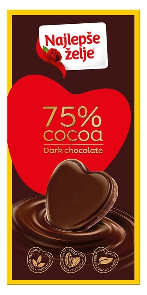 Štark čokolada Crna 75 g nž