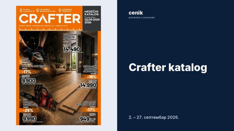 Crafter katalog, akcija od 2.9.2026.