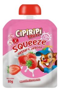 Mlecni Desert Cipiripi Jagoda Squeeze 80 g Silbo