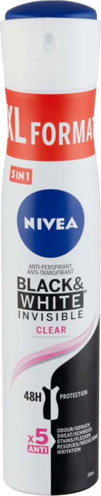 Nivea dezod. Black&White Clear XL 200 ml