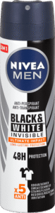 Deo Spray Black&white Invisibile Ultimate Impact For Men 150 ml
