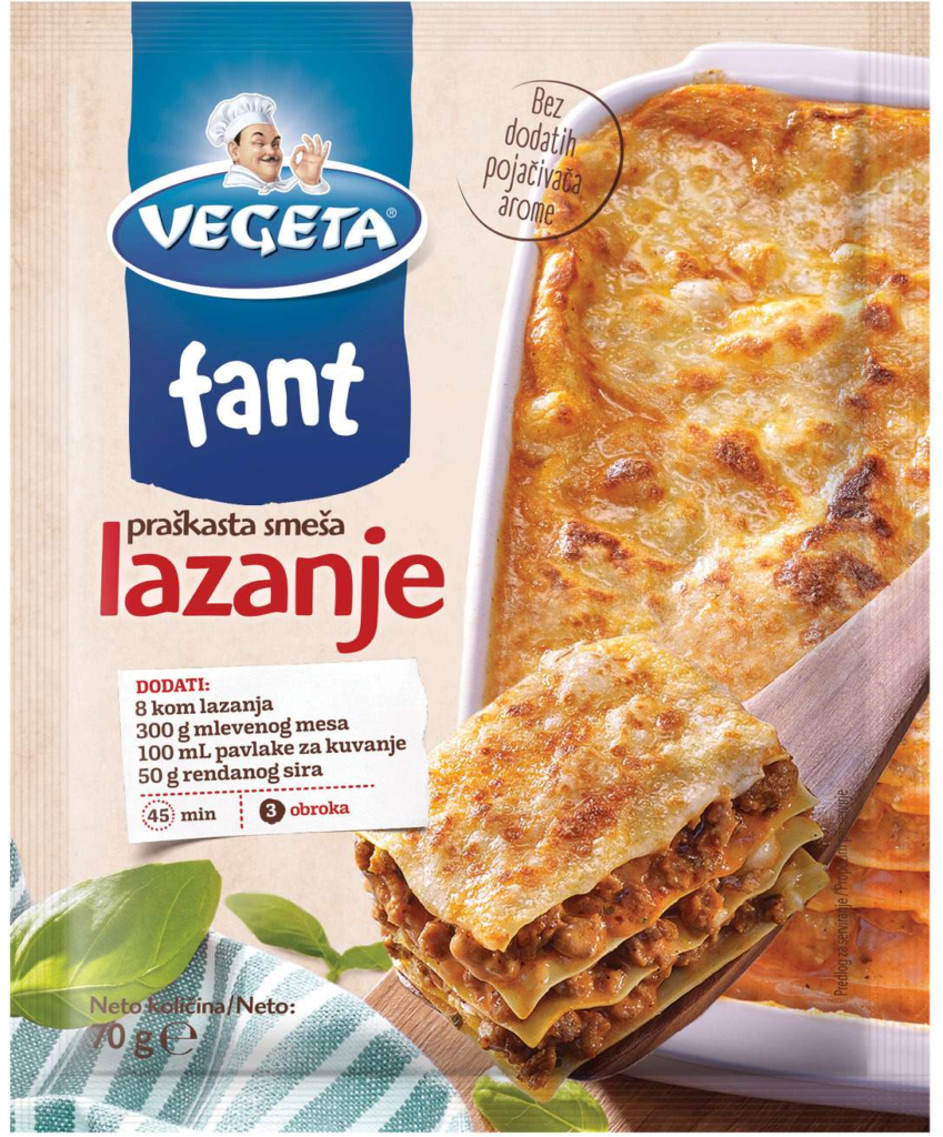 Vegeta Fant za Lazanje 70 g