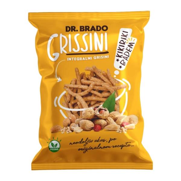 Integralne Grisine 90 g Kikiriki&badem