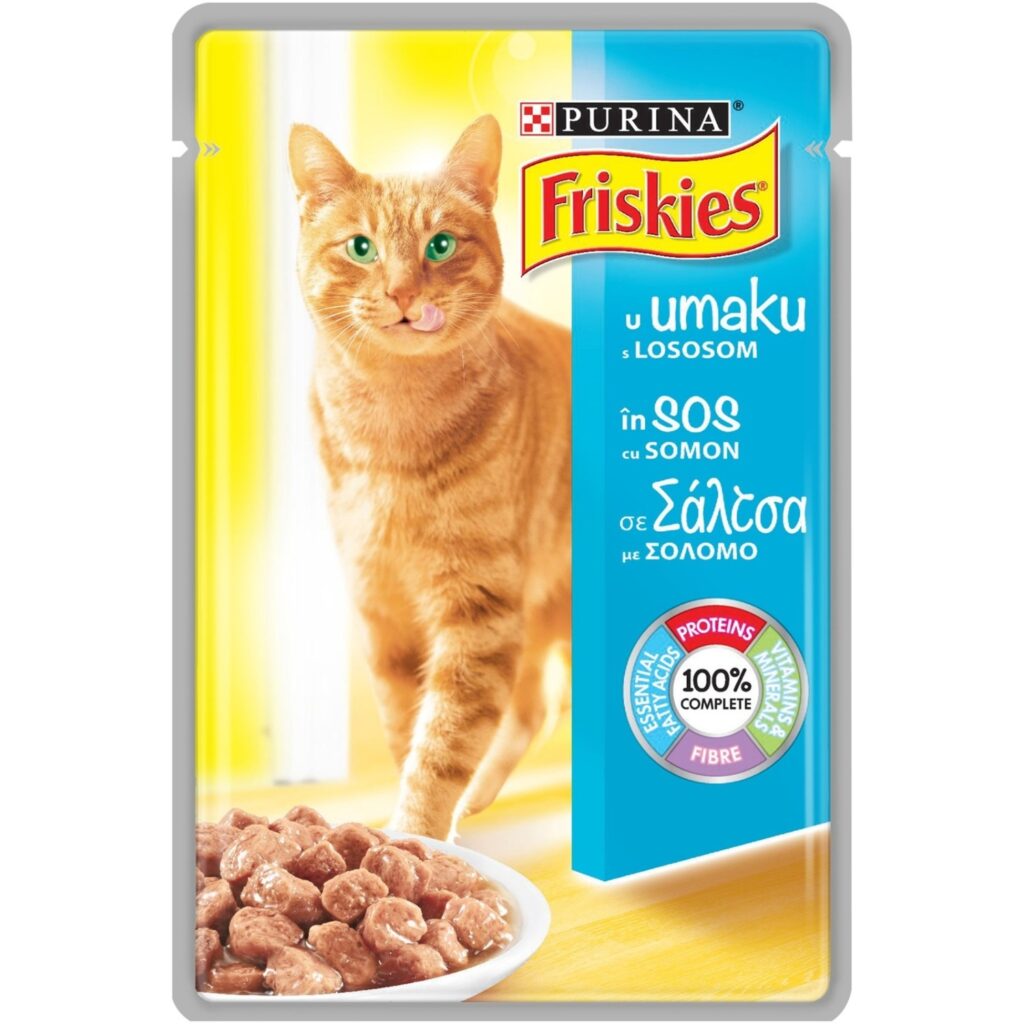 FRISKIES Vlažna hrana za mačke u sosu sa lososom 85 g