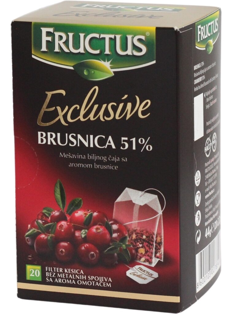 Čaj Brusnica 51% 44 g Fructus