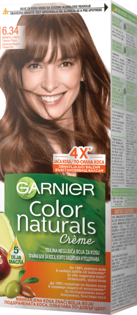 Garnier farba color nat 6.34 zlatno bakarno tamno plava 3