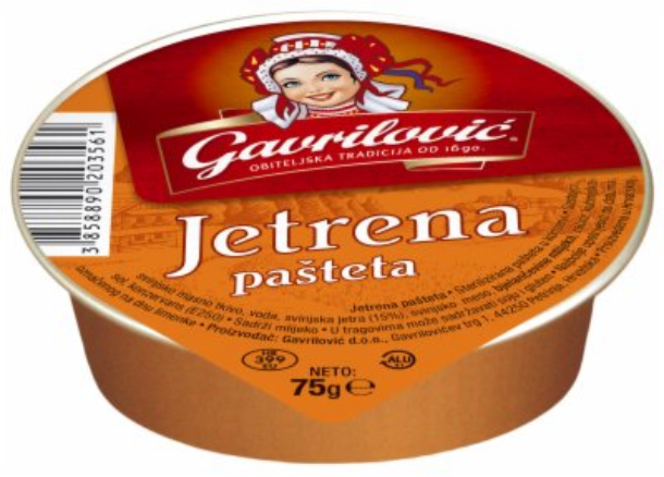 Gavrilović pašteta Jetrena 75 g