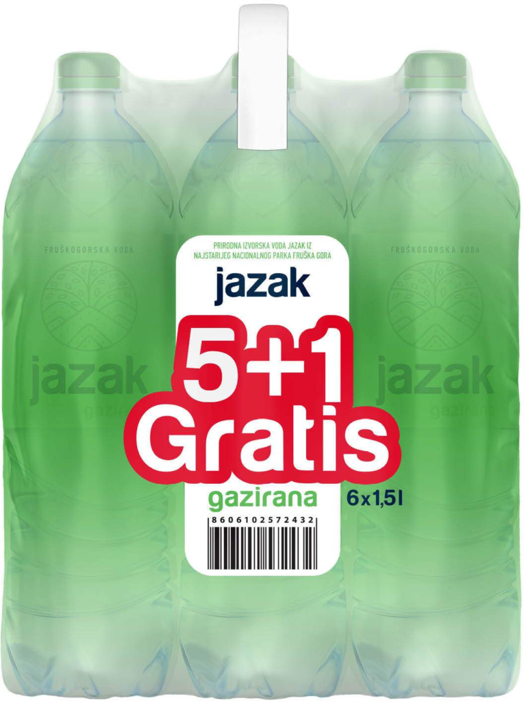 Voda Gazirana Jazak 1,5 l 5+1 Gratis