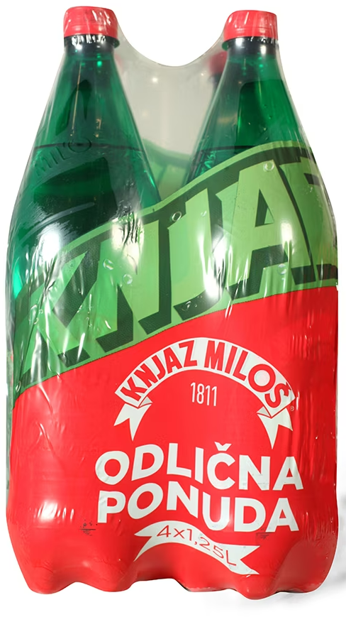 Knjaz voda milos 4X 1.25 l pet knjaz milos