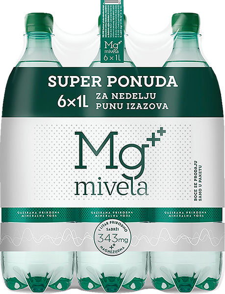 Mivela voda Gazirana mg 6x 1 l