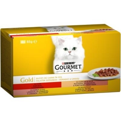 Gourmet Gold Cat Konz Govedin 4x 85 g
