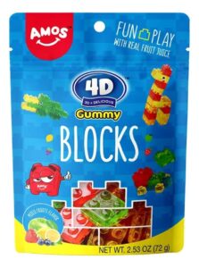 Bombone 4d Blocks Gummy 72 g Amos