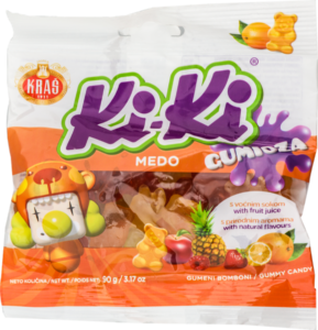 90 g Ki-ki Gumene Bombone Medo-stand.-var.