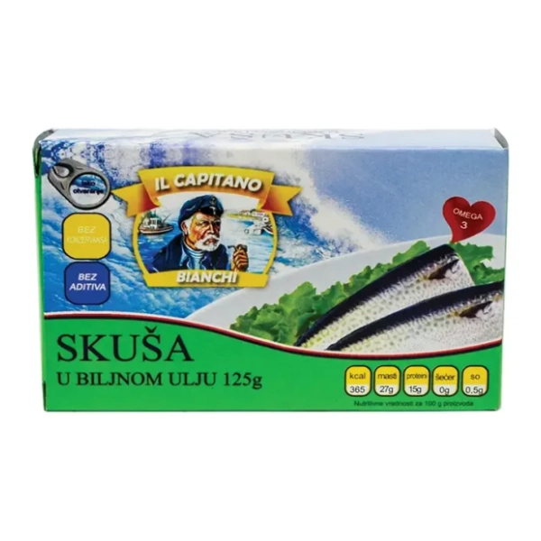 Skusa u biljnom ulju 0100+25 g Gratis Il Capitano