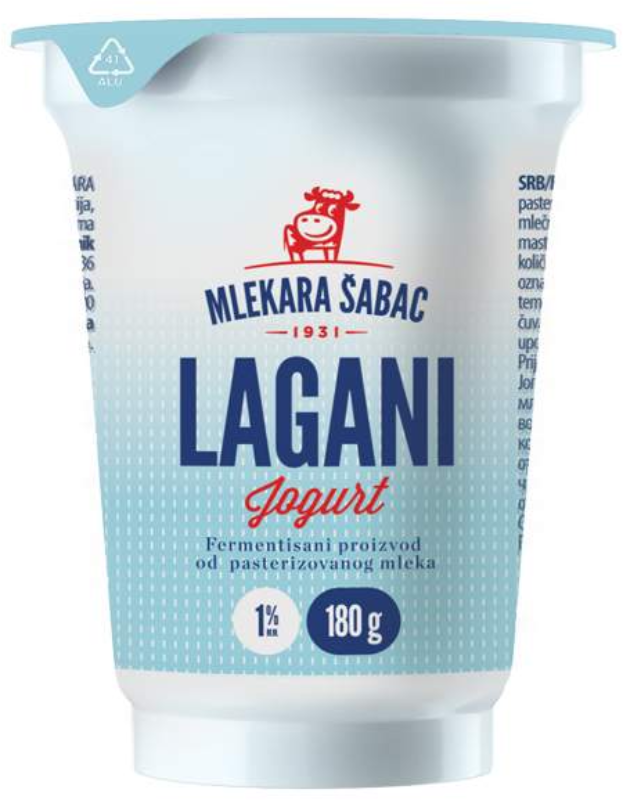 Jogurt Lagani 1%mm 180 g Šabac