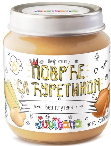 Kasica Juvitana povrce sa curetinom 128 g