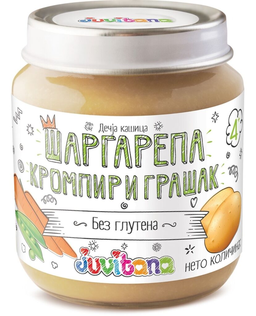 Juvitana kašica mrkva, krompir i grašak 128 g