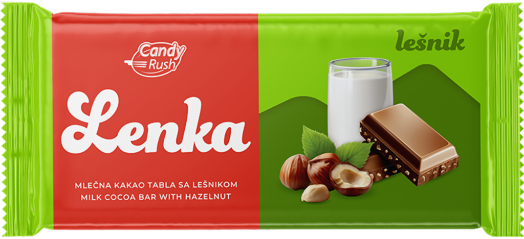 Čokolada Mlecna sa Lesnikom Lenka 100 g