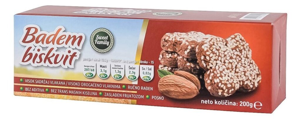 Keks Sweet Fam Badem Biscuite 200 g