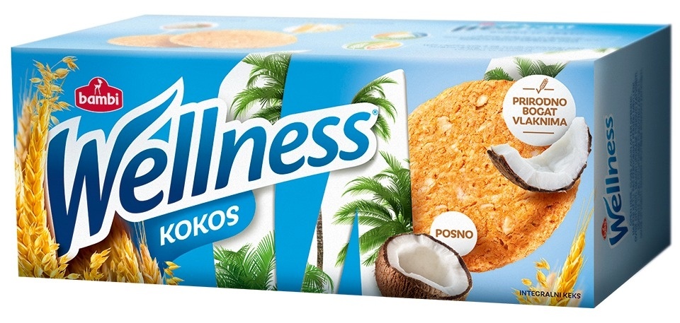 Wellness integralni keks kokos 210 g