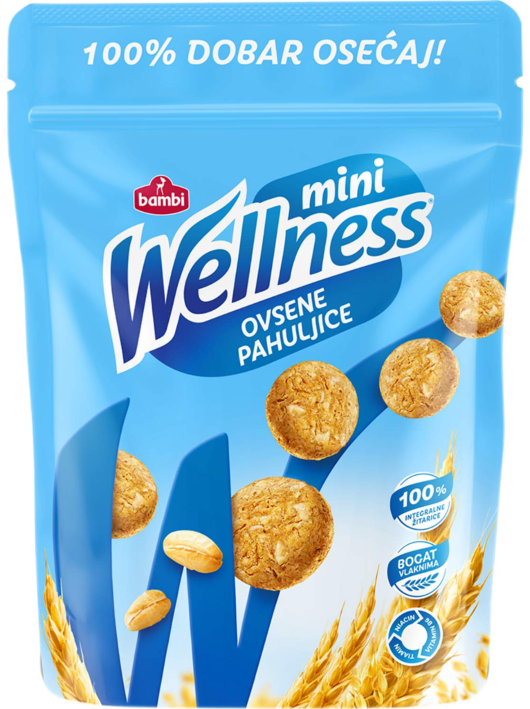 Wellness Integralni Keks Mini Ovsene 70 g