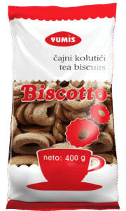 Keks Čajni Kolutići Biscotto Yumis 400 g